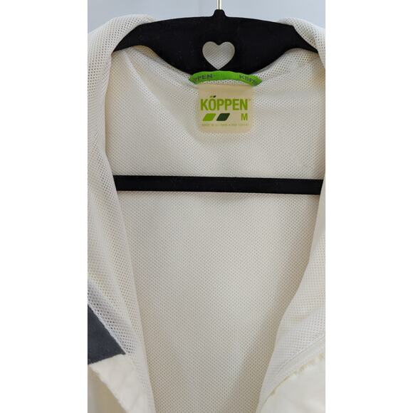Koppen Spring White Jacket Windbreaker Coat Size Medium - Picture 2 of 11